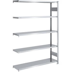Steckregal, Bauart mittelschwer, doppelseitig, HxBxT 2000 x 1300 x 400 mm, verzinkt, Anbauregal eurokraft pro