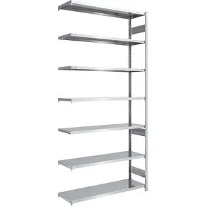 Steckregal, Bauart mittelschwer, doppelseitig, HxBxT 3000 x 1300 x 500 mm, verzinkt, Anbauregal eurokraft pro