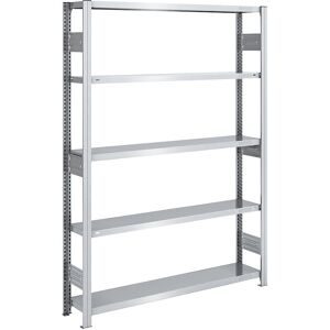 Schwerlast-Steckregal, doppelseitig, HxBxT 2000 x 1300 x 300 mm, verzinkt, Grundregal eurokraft pro
