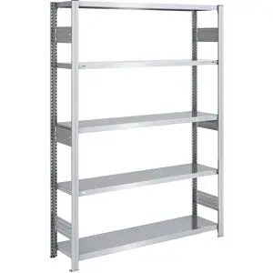 Schwerlast-Steckregal, doppelseitig, HxBxT 2000 x 1300 x 400 mm, verzinkt, Grundregal eurokraft pro