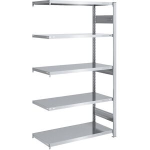 Schwerlast-Steckregal, doppelseitig, HxBxT 2000 x 1000 x 600 mm, verzinkt, Anbauregal eurokraft pro