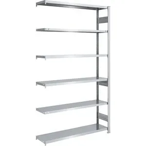 Schwerlast-Steckregal, doppelseitig, HxBxT 2500 x 1300 x 400 mm, verzinkt, Anbauregal eurokraft pro