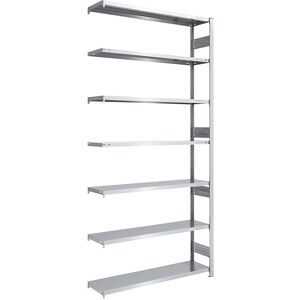Schwerlast-Steckregal, doppelseitig, HxBxT 3000 x 1300 x 400 mm, verzinkt, Anbauregal eurokraft pro