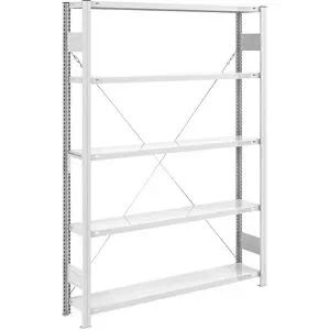 Schwerlast-Steckregal, einseitig, HxBxT 2000 x 1300 x 300 mm, grau, Grundregal eurokraft pro