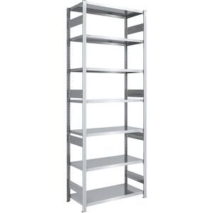 Schwerlast-Steckregal, doppelseitig, HxBxT 3000 x 1000 x 600 mm, verzinkt, Grundregal eurokraft pro