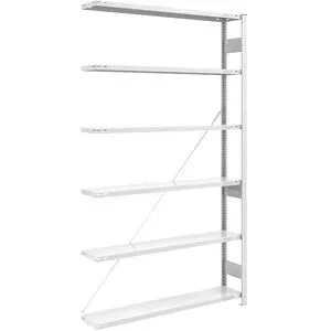Schwerlast-Steckregal, einseitig, HxBxT 2500 x 1300 x 300 mm, grau, Anbauregal eurokraft pro