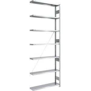 Schwerlast-Steckregal, einseitig, HxBxT 3000 x 1000 x 300 mm, verzinkt, Anbauregal eurokraft pro