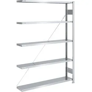 Steckregal, Bauart mittelschwer, einseitig, HxBxT 2000 x 1300 x 300 mm, verzinkt, Anbauregal eurokraft pro