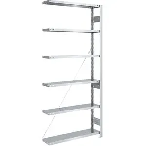 Schwerlast-Steckregal, einseitig, HxBxT 2500 x 1000 x 300 mm, verzinkt, Anbauregal eurokraft pro