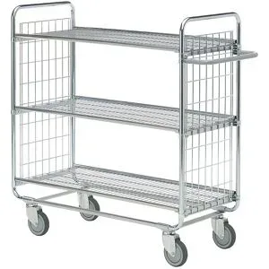 Gitterwagen SERIE 100, 3 Etagen, LxBxH 930 x 460 x 1120 mm, ab 5 Stk HelgeNyberg