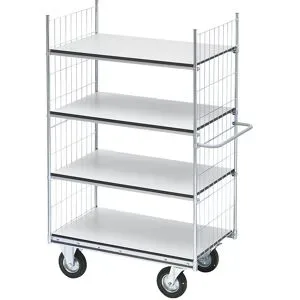 ESD-Etagenwagen SERIE 300, 4 Etagen, LxBxH 1190 x 650 x 1730 mm, ab 5 Stk HelgeNyberg
