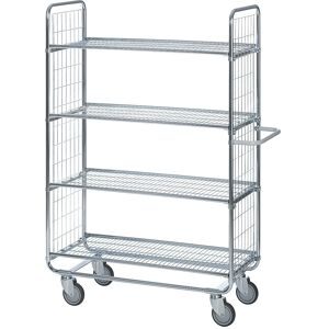 Gitterwagen SERIE 100, 4 Etagen, LxBxH 1380 x 460 x 1585 mm HelgeNyberg