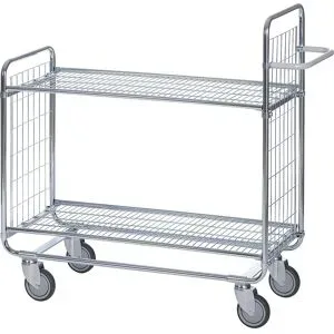 Gitterwagen SERIE 100, 2 Etagen, LxBxH 1180 x 460 x 1120 mm, ab 5 Stk HelgeNyberg