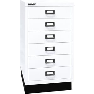 MultiDrawer? 39er Serie, mit Sockel, DIN A3, 6 Schubladen, verkehrsweiß, schwarz BISLEY
