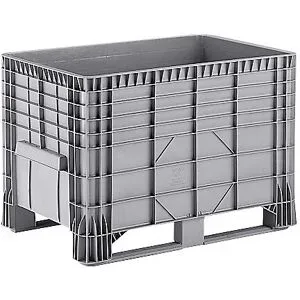kaiserkraft Großbehälter aus Polyethylen, Inhalt 550 l, 2 Kunststoffkufen, ab 1 Stk