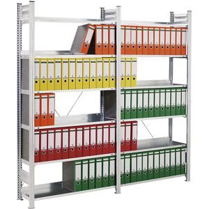 Steckregal-Kombination, verzinkt, HxBxT 2000 x 2070 x 335 mm, mit 12 Fachböden hofe