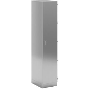 kaiserkraft Reinraum-Hochschrank aus Edelstahl, 1 Flügeltür, Breite 400 mm