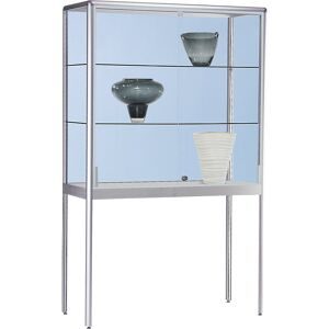 Vitrine, Ausführung Schrankvitrine, Breite 1200 mm, 2 Schiebetüren eurokraft pro