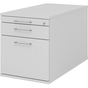 Rollcontainer, 1 Utensilienschub, 1 Materialschub, 1 Hängeregistratur, Tiefe 800 mm, lichtgrau eurokraft pro