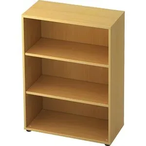 Büroregal, 2 Fachböden, Dekor Buche eurokraft pro