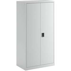 Flügeltürenschrank, HxBxT 1950 x 1000 x 580 mm, Leergehäuse mit Trennwand, lichtgrau LISTA