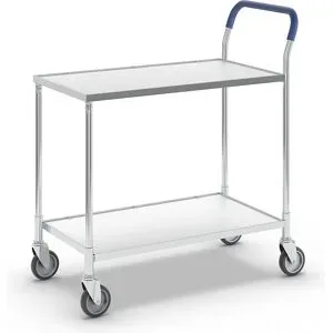 Tischwagen KOMFORT, Böden weiß, LxBxH 840 x 435 x 900 mm Kongamek