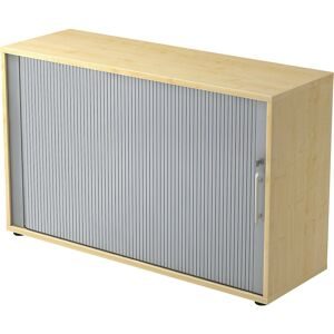 kaiserkraft Querrollladenschrank, je 2 Fachböden, 1 Trennwand, Dekor Ahorn