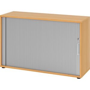 RENATUS - Rollladenschrank, Höhe 748 mm, je 1 Fachboden, Buche-Dekor eurokraft pro