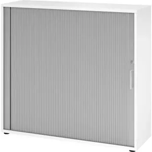 RENATUS - Rollladenschrank, Höhe 1100 mm, je 2 Fachböden, weiß eurokraft pro