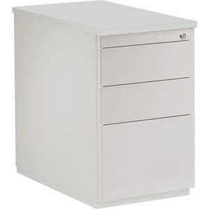 Schubladencontainer, HxT 720 x 800 mm, 2 Materialschübe, 1 Hängeregistratur, lichtgrau / lichtgrau / lichtgrau mauser