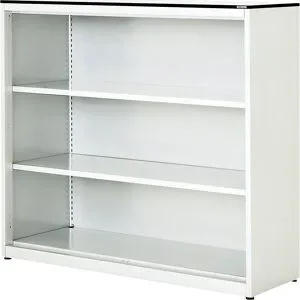 Kombi-Regal, HxBxT 1168 x 1200 x 432 mm, Vollkernplatte, 2 Fachböden, reinweiß / weiß mauser