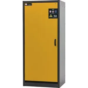 Feuerbeständiger Gefahrstoffschrank Typ 30, 1-türig, Breite 864 mm, goldgelb asecos