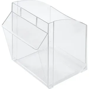 kaiserkraft Klappkasten aus Styrolux®, LxBxH 268 x 221 x 243 mm, VE 2 Stk, transparent