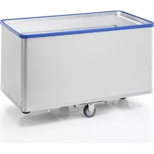Alu-Federbodenwagen, Außen-LxBxH 1515 x 740 x 905 mm, Federkraft 50 kg, 2 Bock- und 2 Lenkrollen Gmöhling