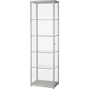 kaiserkraft Vitrine mit LED-Deckenspot, 1 x 5 W, Höhe 2000 mm, BxT 600 x 400 mm