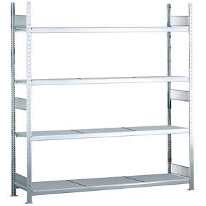 Weitspannregal, gesteckt, HxBxT 2500 x 2250 x 600 mm, Stahlböden, Grundregal SCHULTE