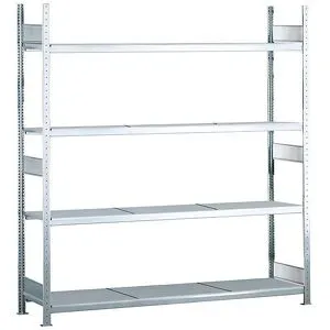 Weitspannregal, gesteckt, HxBxT 2500 x 2500 x 400 mm, Stahlböden, Grundregal SCHULTE