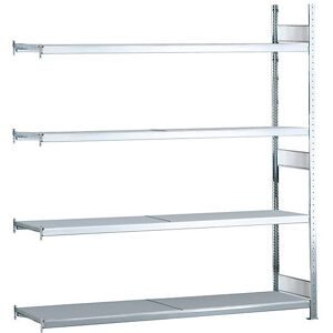 Weitspannregal, gesteckt, HxBxT 2500 x 1500 x 400 mm, Stahlböden, Anbauregal SCHULTE