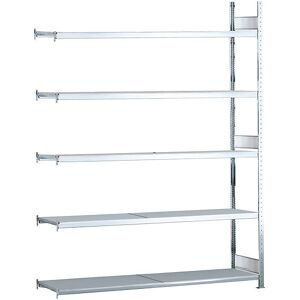 Weitspannregal, gesteckt, HxBxT 3000 x 2500 x 400 mm, Stahlböden, Anbauregal SCHULTE
