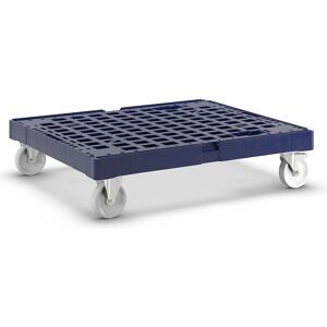 kaiserkraft Rollplatte aus Kunststoff, Gesamtlänge 682 mm, enzianblau