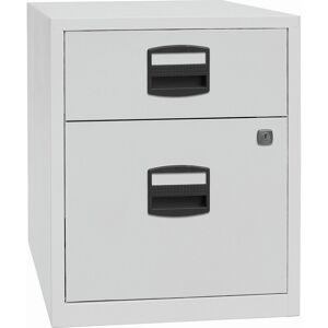 Mobiler Beistellschrank PFA, 1 Schublade, 1 Hängeregistratur, lichtgrau BISLEY