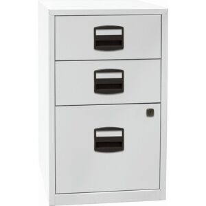 Beistellschrank PFA, 2 Schubladen, 1 Hängeregistratur, lichtgrau BISLEY