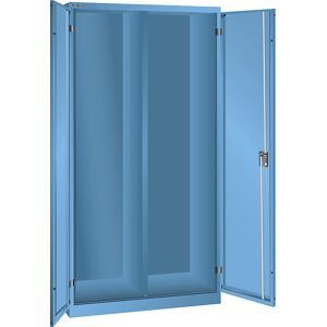 Flügeltürenschrank, HxBxT 1950 x 1000 x 580 mm, Leergehäuse mit Trennwand, lichtblau LISTA