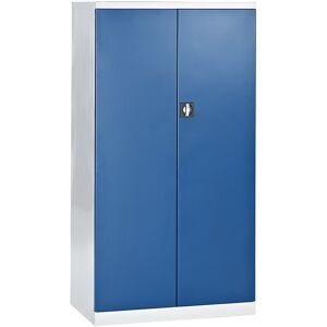 kaiserkraft Werkzeugschrank Leergehäuse, Türinnenseiten mit Lochprägung, Türen blau