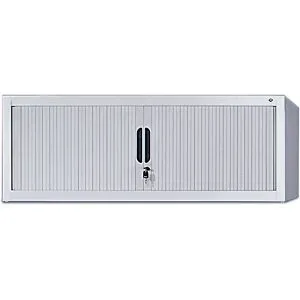 Rollladen-Aufsatzschrank, HxBxT 450 x 1200 x 420 mm, weißaluminium C+P