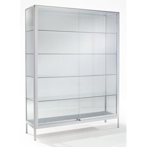 Vitrine, Ausführung Standvitrine, Breite 1200 mm, 2 Schiebetüren eurokraft pro