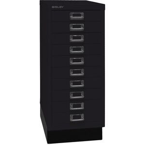 MultiDrawer? 29er Serie, mit Sockel, DIN A4, 10 Schubladen, schwarz BISLEY