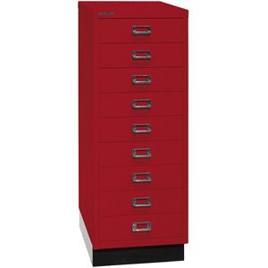 MultiDrawer? 39er Serie, mit Sockel, DIN A3, 9 Schubladen, kardinalrot, schwarz BISLEY