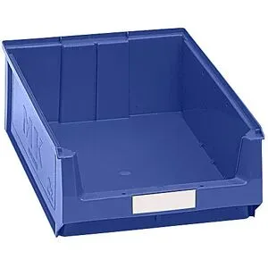 Sichtlagerkasten aus Polyethylen, LxBxH 500 x 310 x 140 mm, blau, VE 14 Stk mauser
