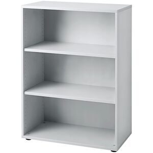 Büroregal, 2 Fachböden, HxBxT 1100 x 800 x 400 mm, lichtgrau eurokraft pro